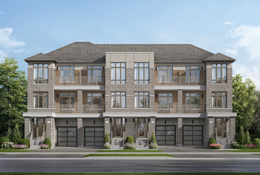 Thornhill Trails stone townhome rendering